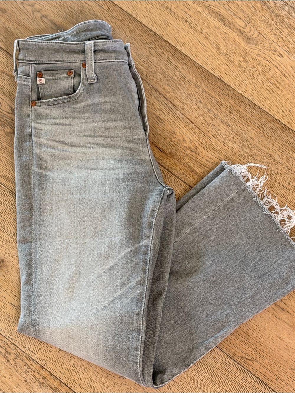 AG Farrah Boot Cut High Rise Grey Jeans - Picture 3 of 12
